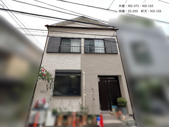 カラーシミュレーション　外壁：ND-371・ND-152